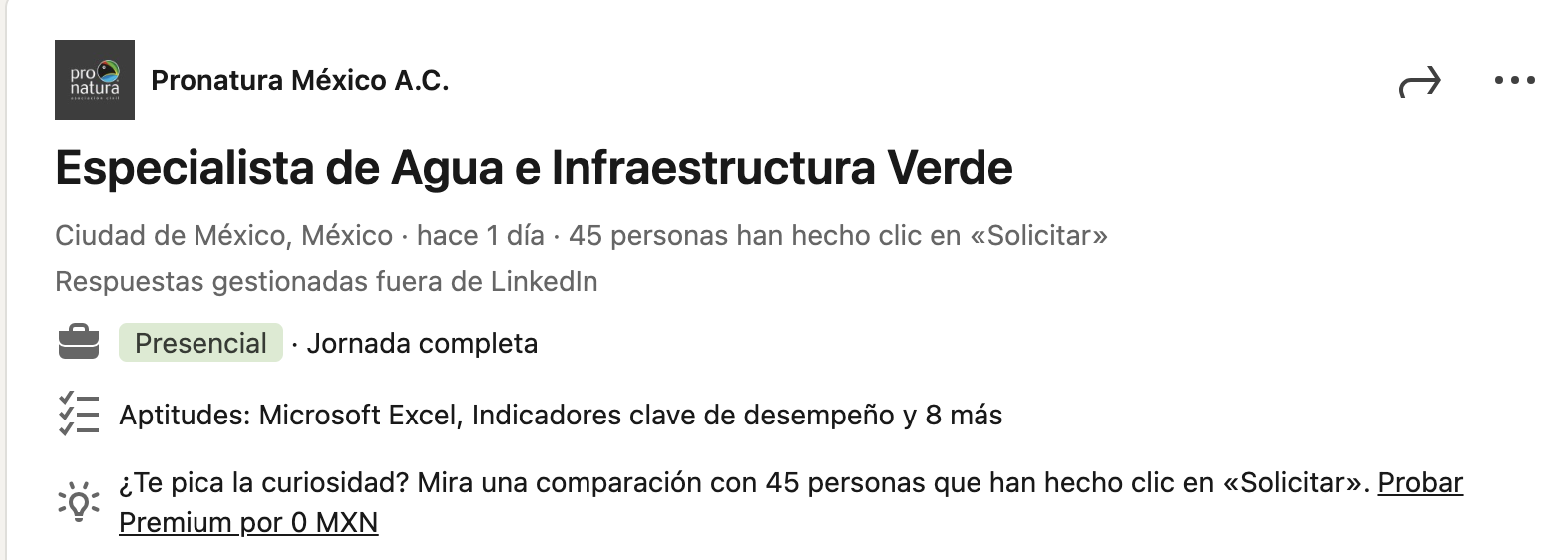 Vacante Pronatura México